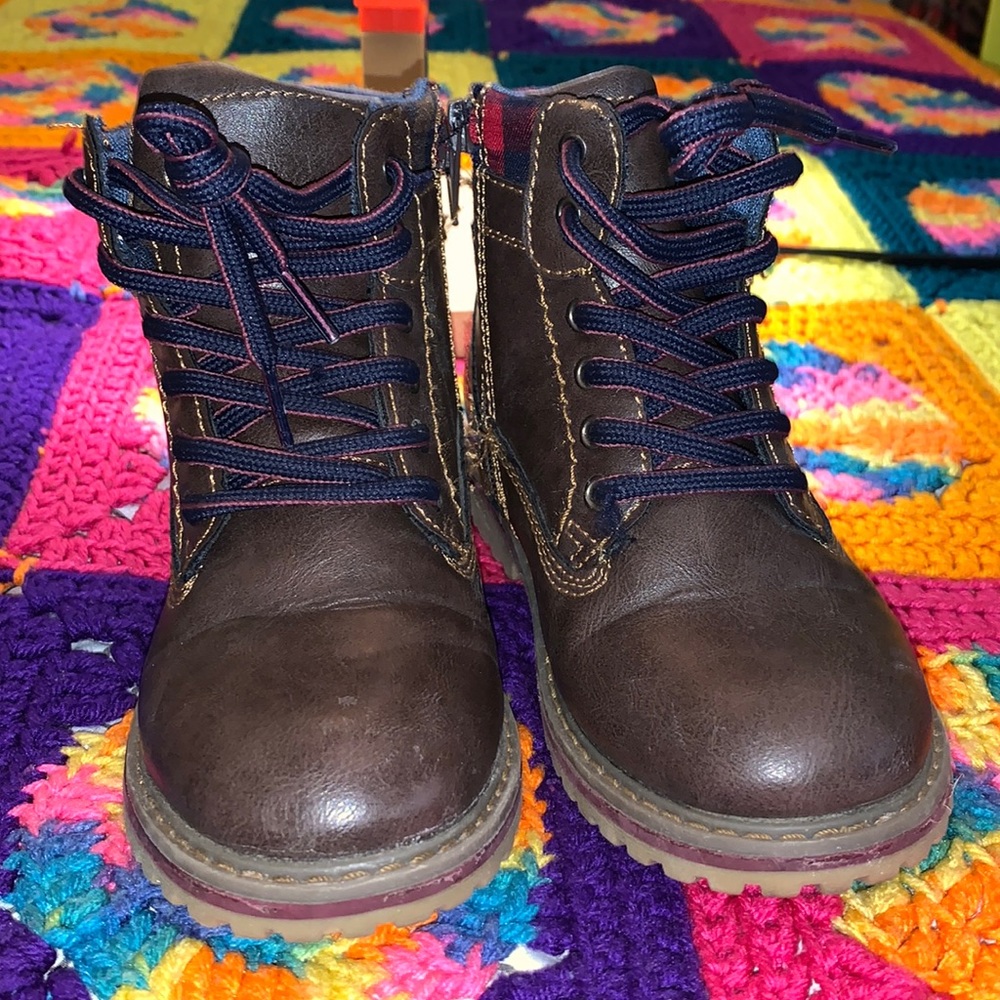 Boys brown zipper boots size 12